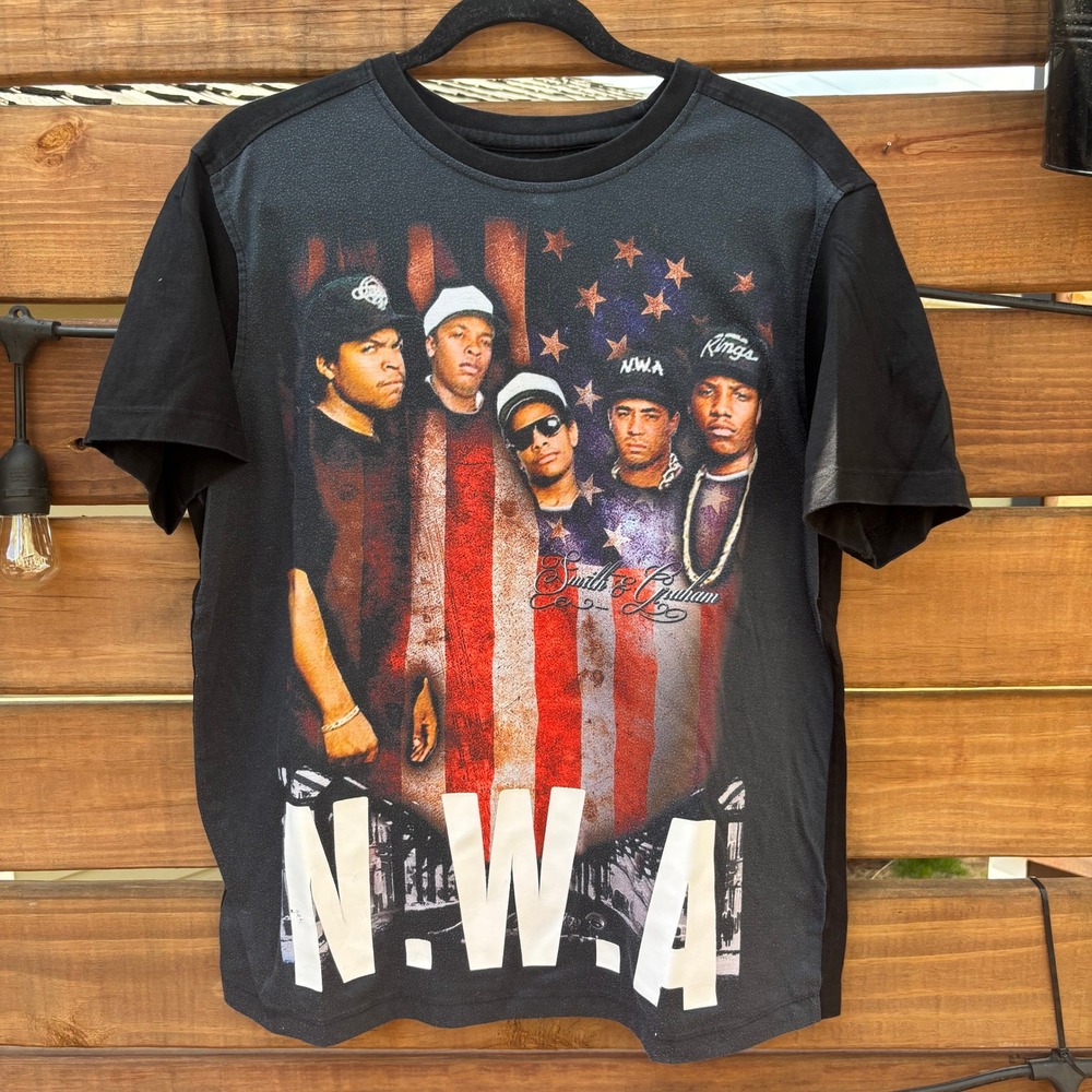 Smith & Graham N.W.A Graphic T-Shirt Mens Large Black Excellent Hip Hop Tee
